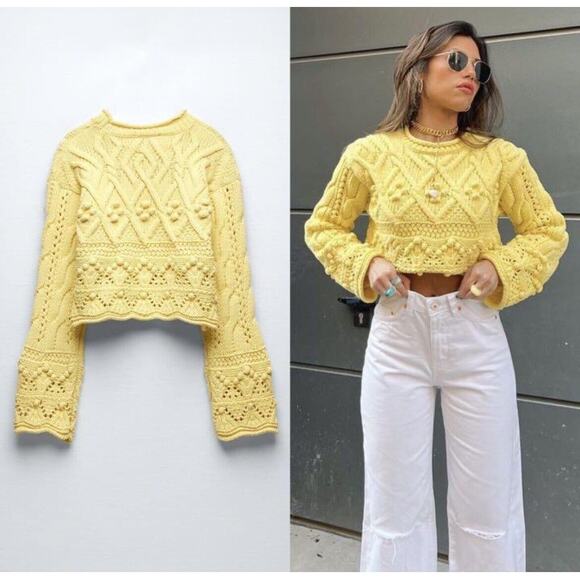 Zara Sweaters - Zara Chunky Open Knit Sweater Top